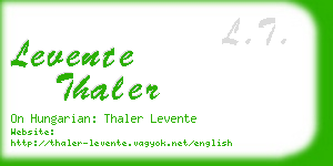 levente thaler business card